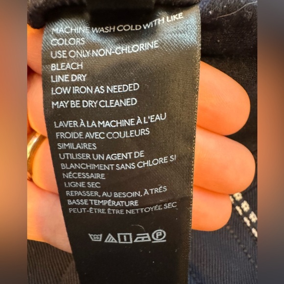 Anthropologie Bryson Tapered Button Fly Ankle Trouser Pants Navy Size 4 - Picture 9 of 9